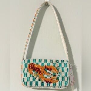 Crawfish Beaded Shoulder Bag